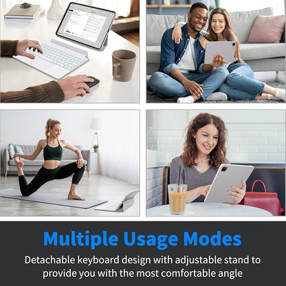 Keyboard Case for iPad 10th Generation and iPad 11th, Magnetic Detachable - Image 4