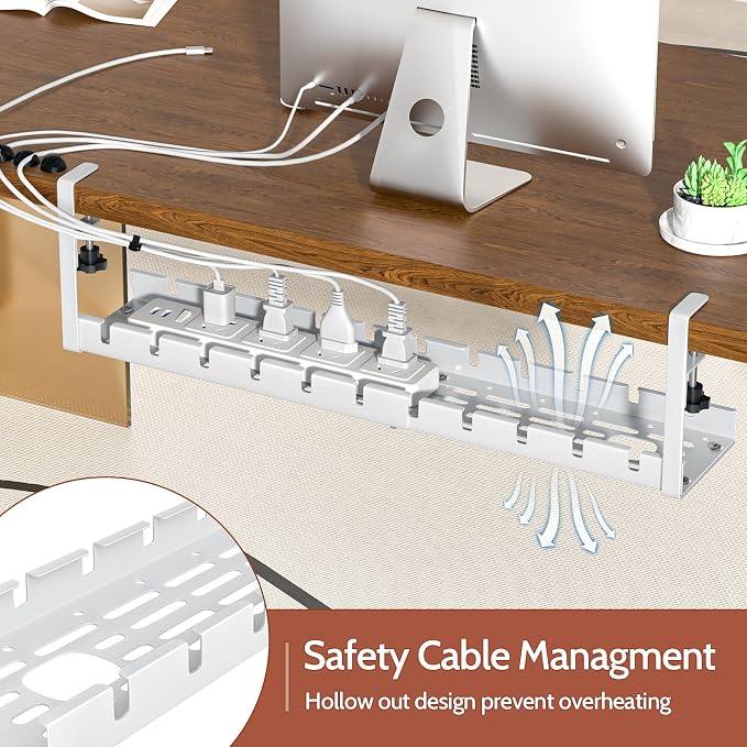 Shikha Cable Management Under Desk, 15.7"-31" Retractable Cable Management Tray - Image 7