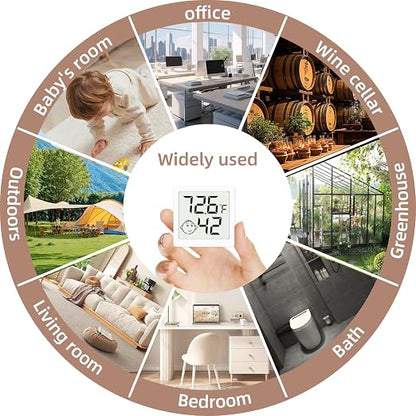 Mini Humidity Meter Hygrometer 6 Pack Room Thermometer Indoor Digital - Image 8