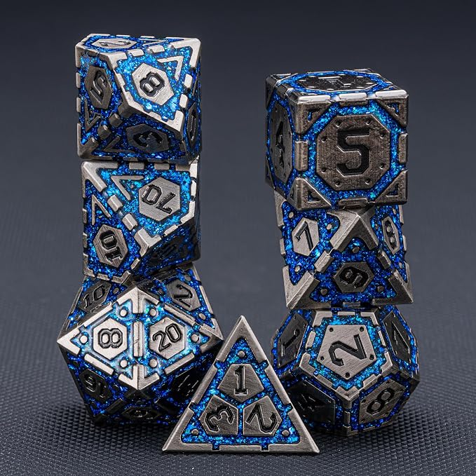 DND Metal Dice Set, Polyhedral Dice Set - Image 4