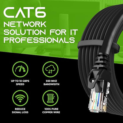 GEARit Cat 6 Ethernet Patch Cable 25 ft Black - Image 8