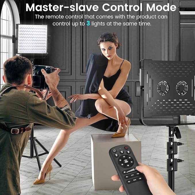 RGB Photography Lighting Kit, 50W Bi-Color LED Studio Lights, 2300k~8500k - Image 7