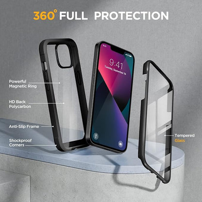 Miracase Compatible with iPhone 13 case 6.1 inch, 2021 Upgrade Full-Body Glass - Image 2
