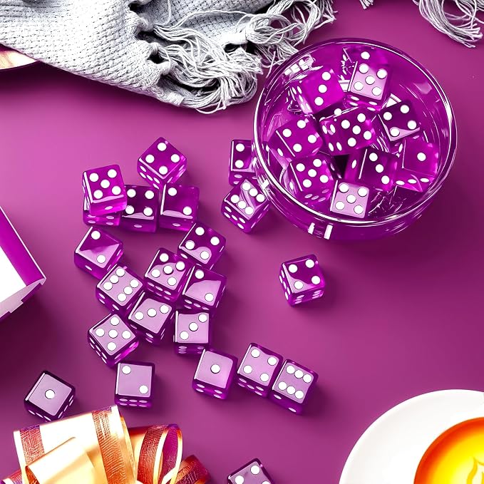 36 Piece 19 mm Casino Style Craps Dice Sets Acrylic and Translucent D6 Dice - Image 6