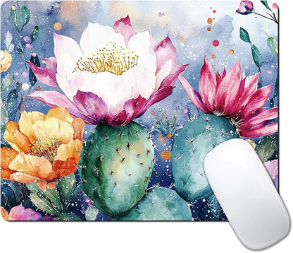 Cute Cactus Flower Plants Custom Mouse Pad by IMAYONDIA