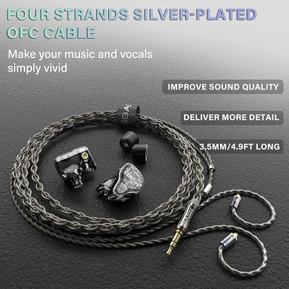 BASN Bmaster5 in Ear Monitors, 5 Drivers Drummer Headphones - Image 3