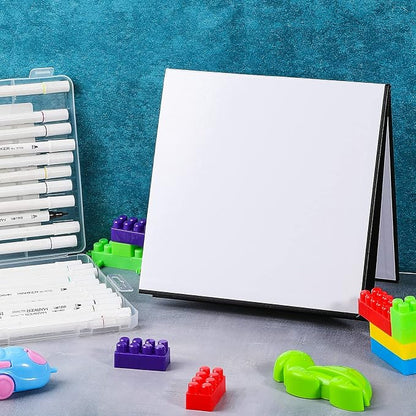 Zhanmai 4 Pcs Folding Blank Game Board, Blank Quad Fold Dry Erase Battle - Image 3