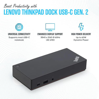 40AS0090US Lenovo Thinkpad Docking Station USB-C Gen 2-1 Year Warranty - Image 3
