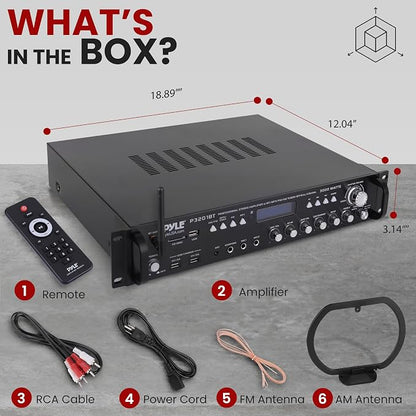 Pyle Multi Channel Bluetooth Preamplifier Receiver - Image 7