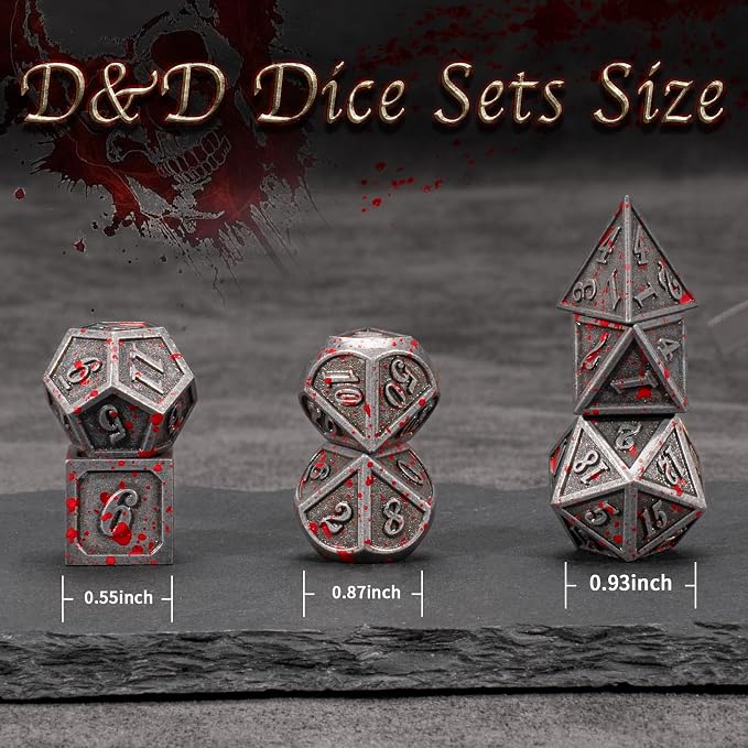 D&D Dice, DND Dice Set for Dungeons and Dragons, D20 Metal Dice for Gaming Dice - Image 5