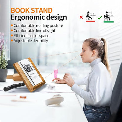 NAMON 2 in 1 Dual-use Music Stand & Desktop Book Stand, 100% Solid Wood - Image 4