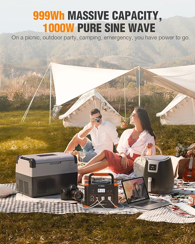 GRECELL 999Wh Solar Generator 1000W, Portable Power Station - Image 4