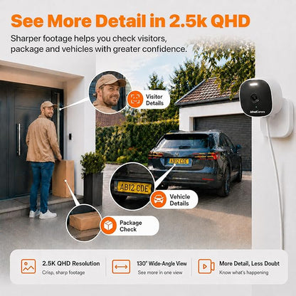 AlfredCam Plus 2 Smart Home Security Camera 2.5K, WiFi 2.4 & 5GHz, - Image 3
