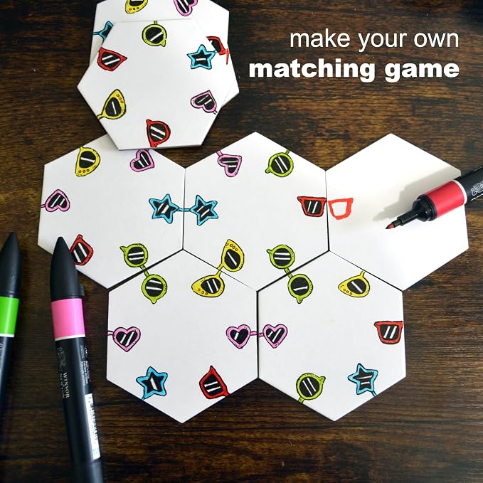 Apostrophe Games Hexagon Board Game Tiles – 20Pcs Large Game Board Pieces – - Image 5