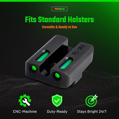 Truglo TFX PRO Handgun Sight, Glowing Shock Proof Tritium and Fiber Optic Night - Image 5