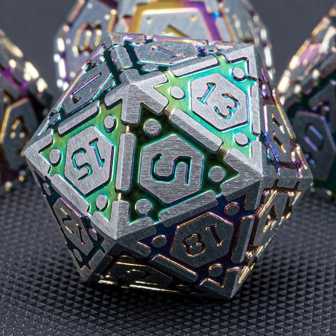 DND Metal Dice Set, Polyhedral Dice Set by Unknown