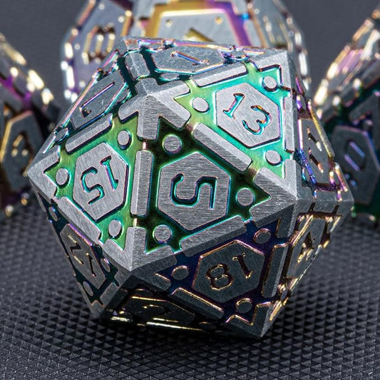 DND Metal Dice Set, Polyhedral Dice Set by Unknown