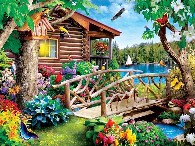 MasterPieces - 300 Piece Jigsaw Puzzle, Large EZ Grip Shapes, Cabin Crossing - Image 7