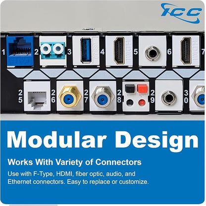 ICC 48 Port Blank Keystone 1U Patch Panel - Image 8