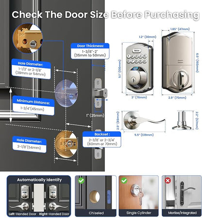 Veise VE012W-B Wi-Fi Fingerprint Smart Lock - Image 9