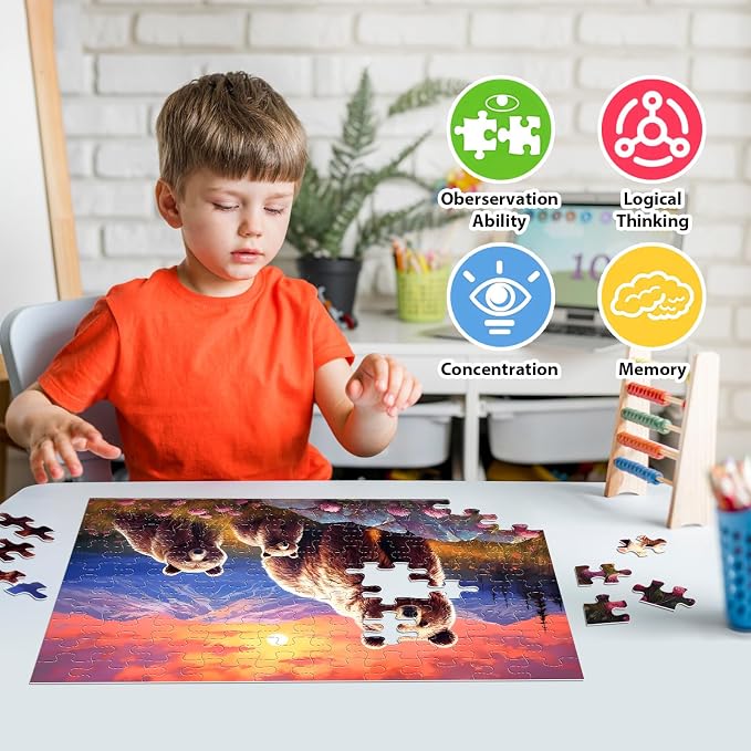 4 Packs 100 Piece Puzzles for Kids Ages 4-6 - Image 5