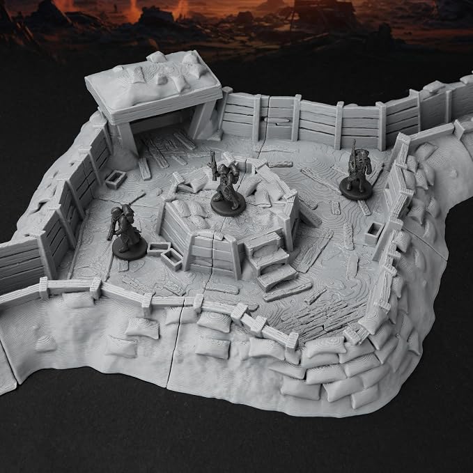 AUSPDICE RPG Terrain AF695 Trench Set – Modular Defensive Position - Image 3