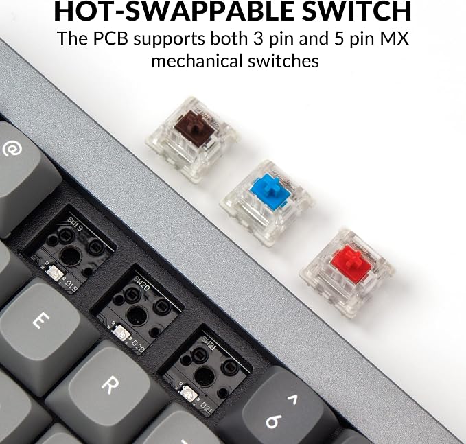 Keychron Q7 Wired Custom Mechanical Keyboard, 70% Layout QMK/VIA Programmable - Image 4