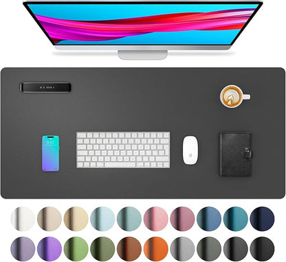 Aothia Leather Desk Pad Protector, Mouse Pad, Office Desk Mat, Non-Slip PU by Aothia