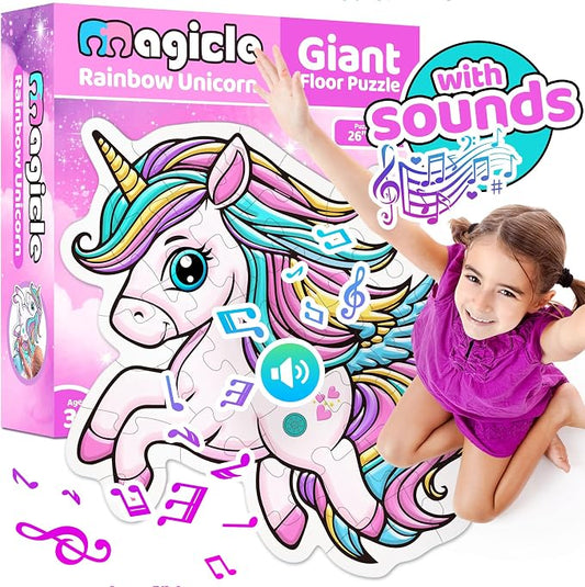 Rainbow Unicorn Giant Floor Puzzle by TeamPower