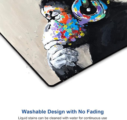 Mouse pad, Mouse pad with Design, Gorilla Oil Painting Graffiti, Funny Home and - Image 6