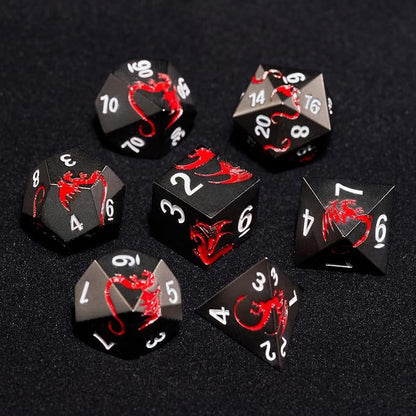 Metal DND Dice Set Dragon D&D Dice - Image 3