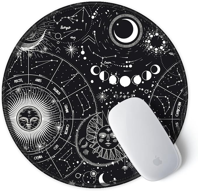 ITNRSIIET Round Mouse Pad with Stitched Edge Premium-Textured Waterproof - Image 2