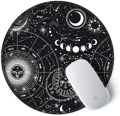 ITNRSIIET Round Mouse Pad with Stitched Edge Premium-Textured Waterproof - Image 2