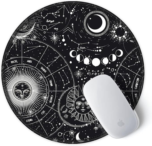 ITNRSIIET Round Mouse Pad with Stitched Edge Premium-Textured Waterproof - Image 2