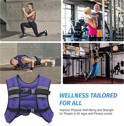ZELUS Weighted Vest, 6lb/8lb/12lb/16lb/20lb/25lb/30lb Weight Vest - Image 6