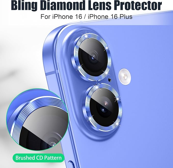 AGVEE 3+3 6 Pack for iPhone 16 6.1" / 16 Plus 6.7" Camera Lens Cover Protector - Image 4