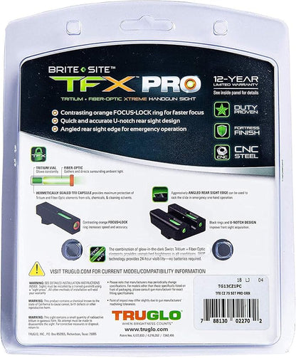 Truglo TFX PRO Handgun Sight, Glowing Shock Proof Tritium and Fiber Optic Night - Image 9