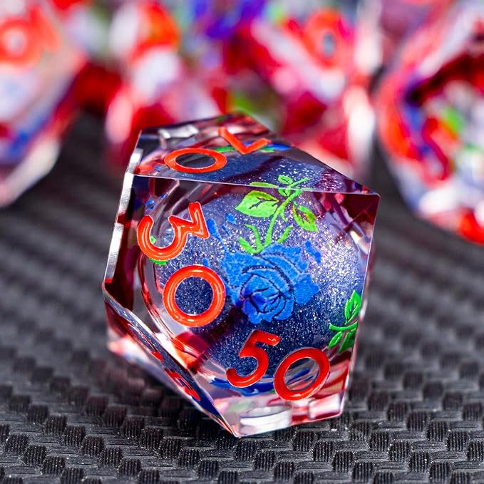 ARUOHHA Liquid Core DND Dice Set, Vampire Sharp Edged Dragons Dice Compatible - Image 4
