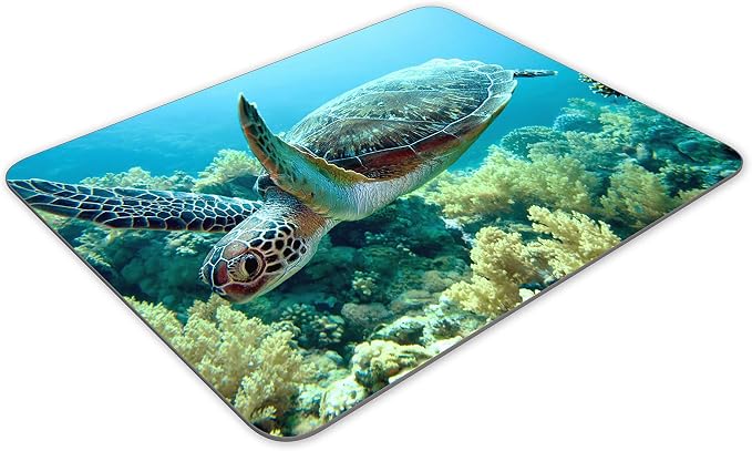 Green sea Turtle Mouse pad, Natural Rubber Mouse Pad, Quality Creative - Image 2