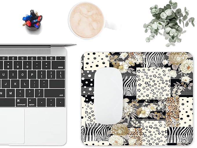Mouse Pad, Cute Black Polka Dot Lattice Mouse Pads - Image 6