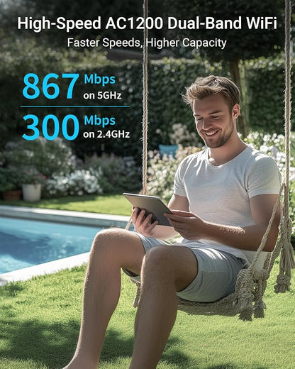 BrosTrend AC1200 Outdoor Access Point Long Range, IP65 Weatherproof Gigabit - Image 3