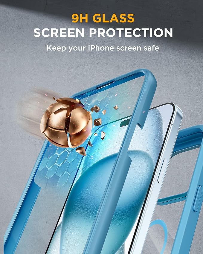 Miracase Magnetic for iPhone 15 Plus Case 6.7'' Full-Body Military Drop Proof - Image 5