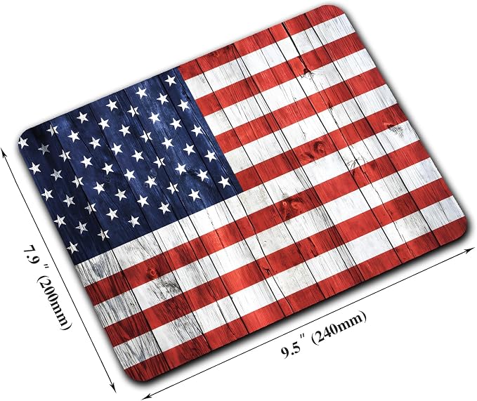 American Flag Wood Custom Mouse Pad - Image 2