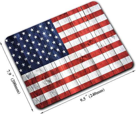 American Flag Wood Custom Mouse Pad - Image 2