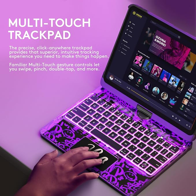 GUSGU Transparent Case with Wireless Keyboard - Image 6