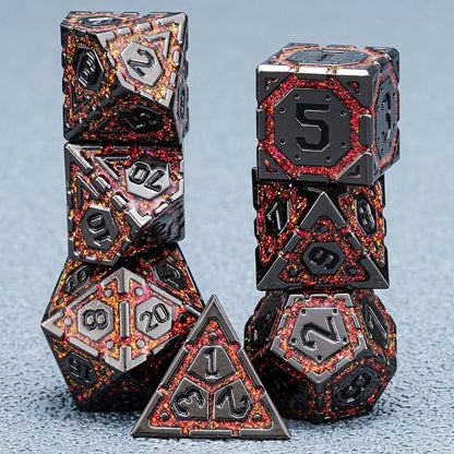 DND Metal Dice Set, Polyhedral Dice Set - Image 4