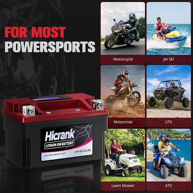 YTX9-BS, 2X Cranking Power, 5X Life, Lithium LiFePO4 Motorcycle Battery - Image 7