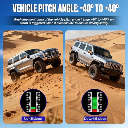 M60 Car Inclinometer for Off-Road SUV Vehicles, MPH KMH GPS Speedometer - Image 5