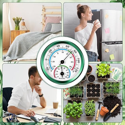 Weewooday 3 Pcs Indoor Outdoor Thermometer 2 in 1 Mini Home Temperature - Image 5