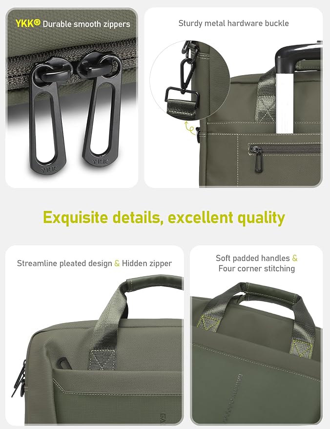 15-16 Inch Laptop Shoulder Bag Business Briefcase Water Resistant Computer - Image 5